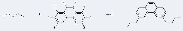1,10-Phenanthroline can react with butyllithium to produce 2,9-di-n-butyl-1,10-phenanthroline